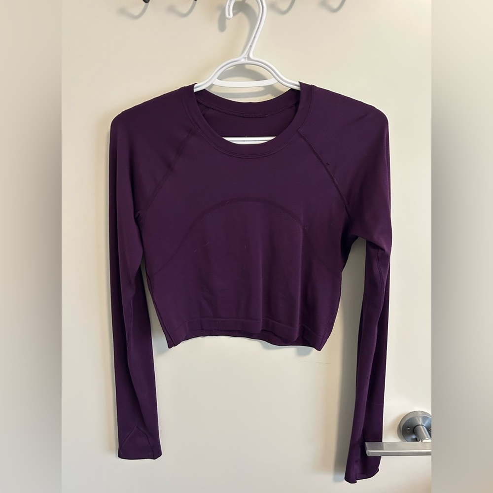lululemon cropped long sleeve swiftly tech